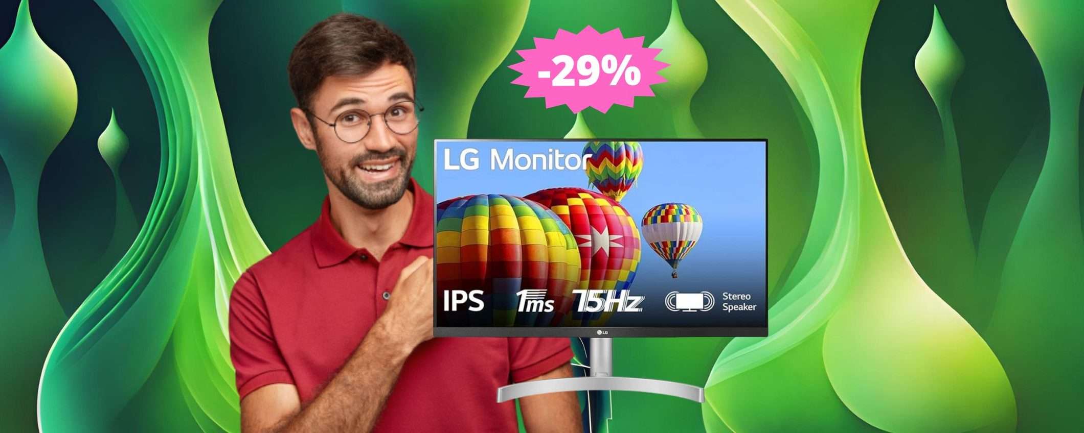 Monitor LG da 24 pollici: IMBATTIBILE sotto i 100 euro (-29%)