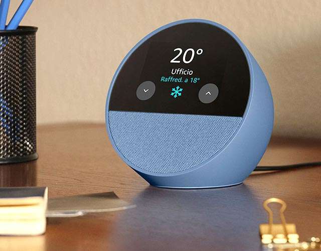 La colorazione Blu del nuovo Echo Spot