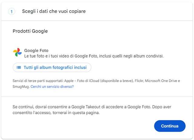 Il tool per il trasferimento dei contenuti multimediali da Google Foto a iCloud Photos