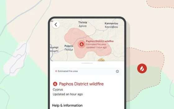 Su Google Maps arriva funzione per monitorare gli incendi