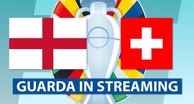 Guarda in streaming Inghilterra-Svizzera, quarti di finale a EURO 2024