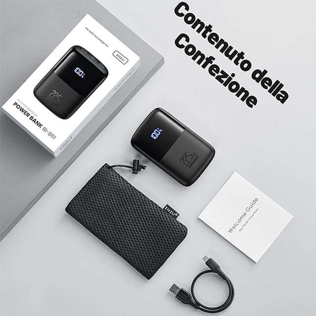 INIU, powerbank 10.000 mAh: il contenuto della confezione