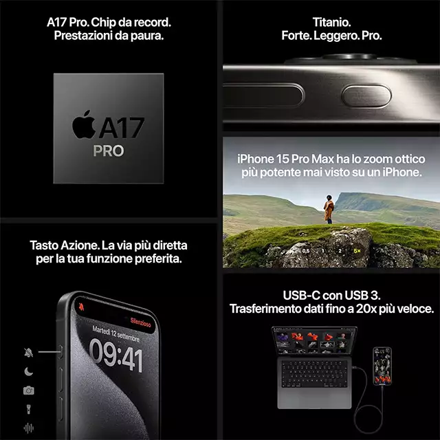 Le caratteristiche di iPhone 15 Pro