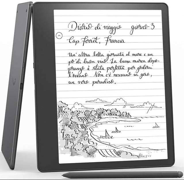 Il design di Kindle Scribe, l'eBook reader di Amazon che fa anche da taccuino digitale