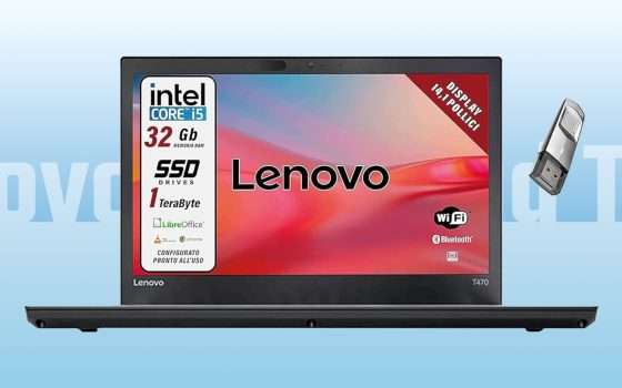Laptop Lenovo (Intel, 32GB/1TB) a soli 305€: IMPERDIBILE
