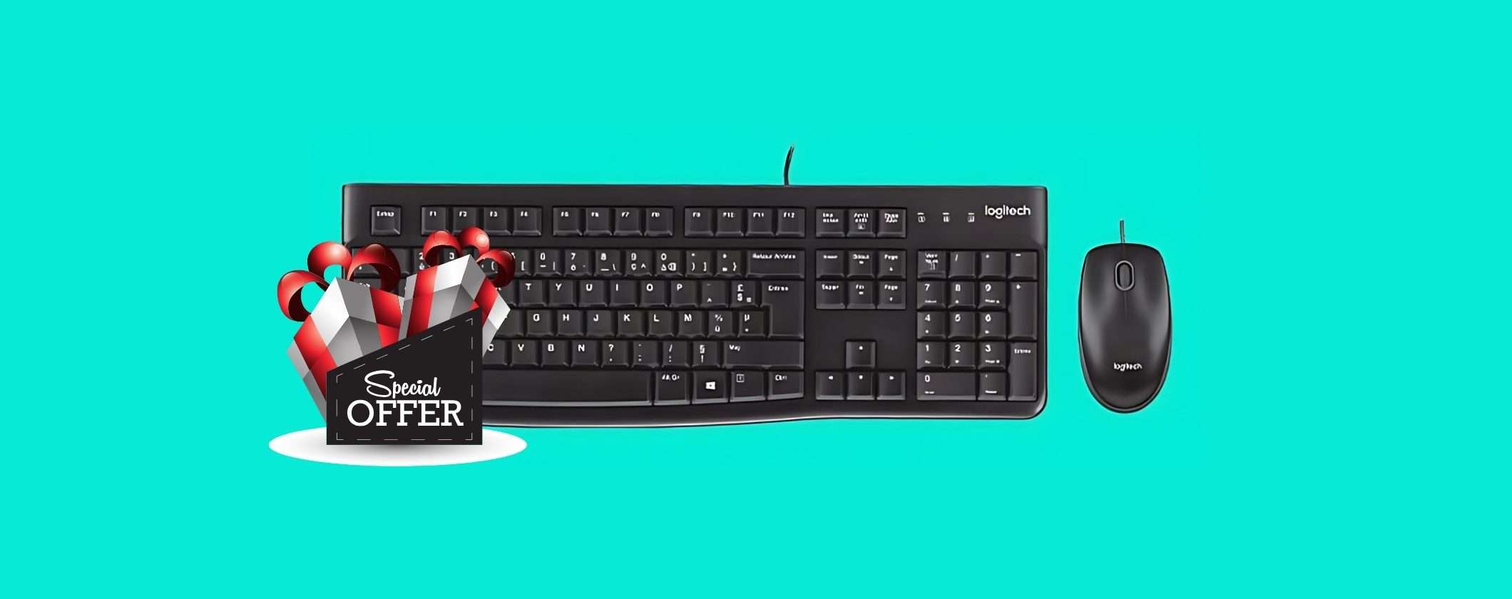 Logitech MK120: Tastiera e Mouse a PREZZO RIDICOLO: solo 15€