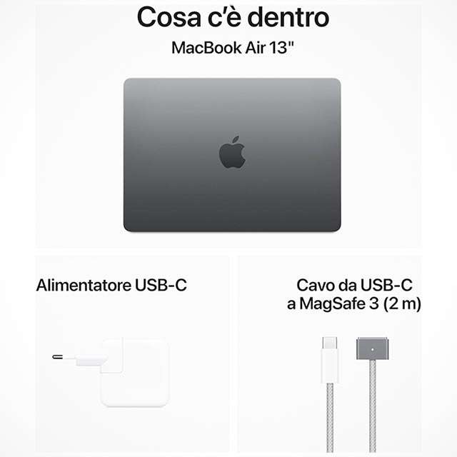 MacBook Air con chip Apple M3: cosa c'è nella confezione