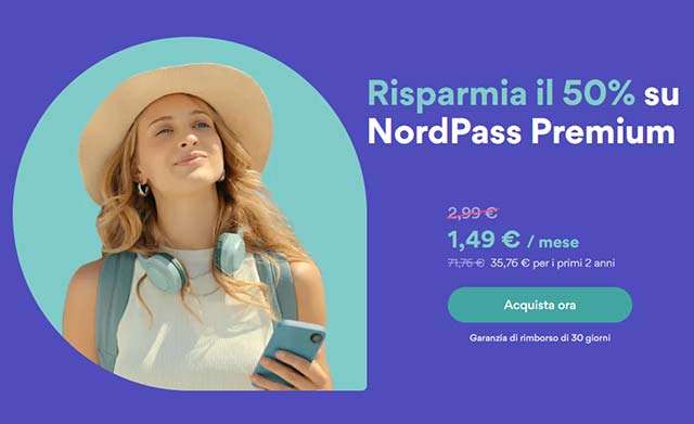 L'offerta di NordPass con il 50% di sconto