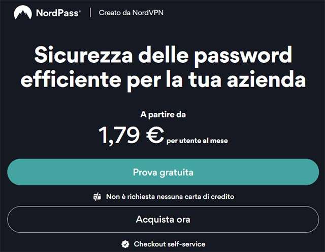 L'offerta di NordPass per la tua azienda