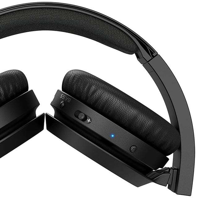 Il design delle cuffie wireless over ear Philips H4205BK/00