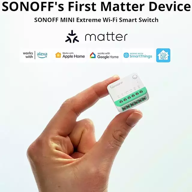 Le dimensioni compatte di SONOFF MINIR4M rendono facile installarlo ovunque