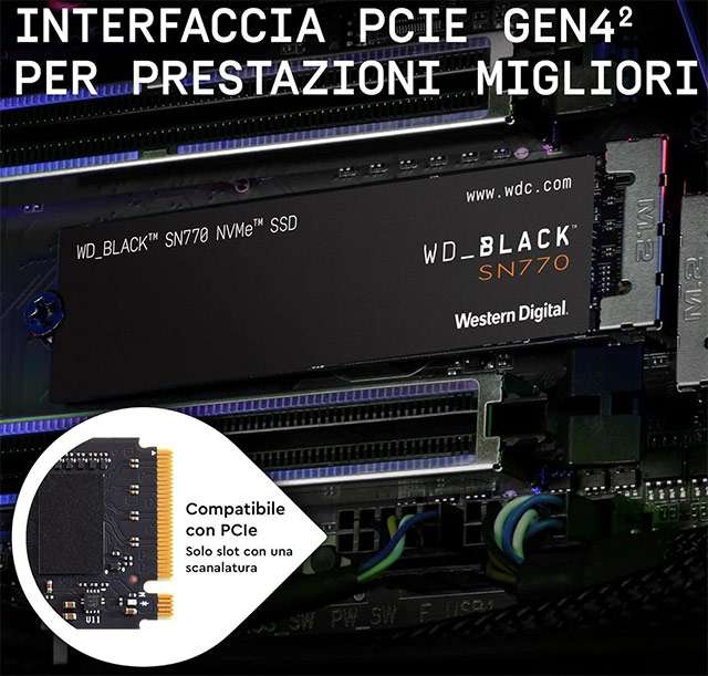 L'unità SSD della gamma WD_BLACK SN770