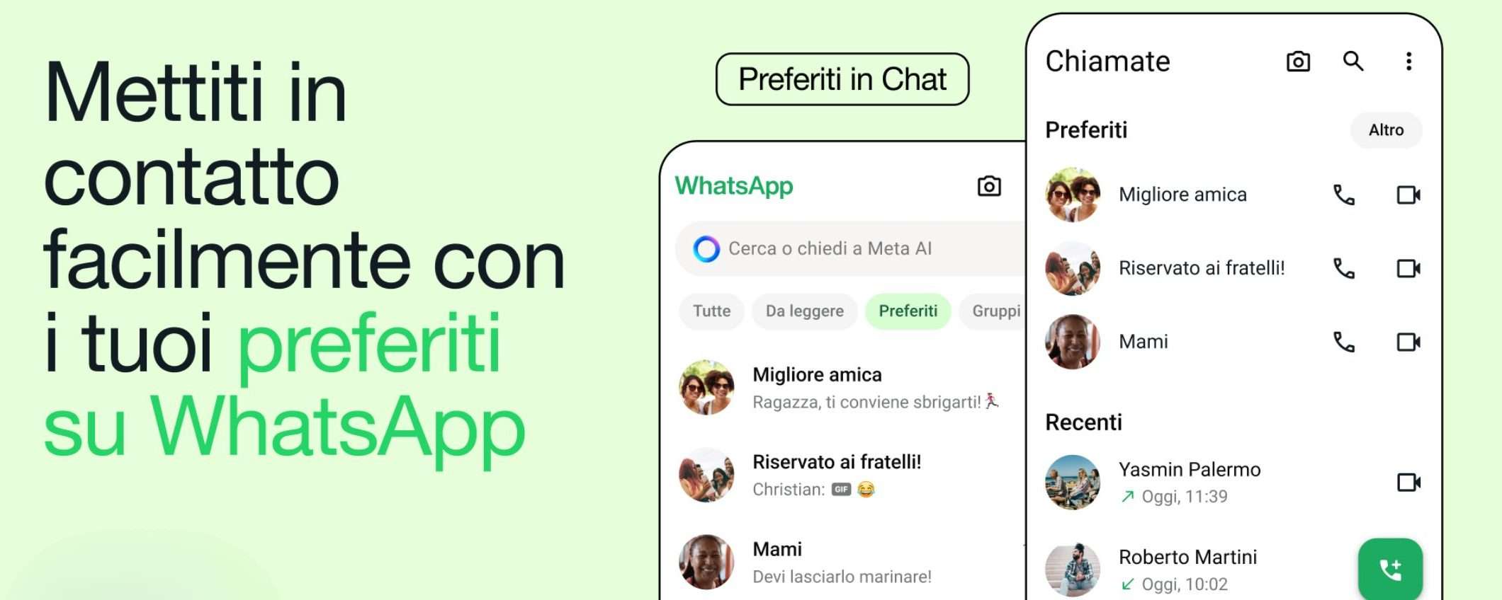 WhatsApp: i Preferiti per filtrare chat, gruppi e chiamate