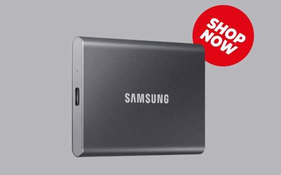 SSD Samsung T7 Portable da 2TB in grande promozione su Amazon
