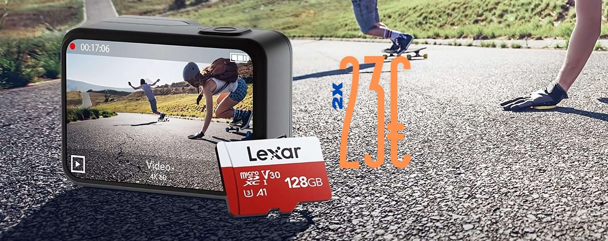 2 MicroSD Lexar 128GB ora in OFFERTA FOLLE su Amazon (23€)