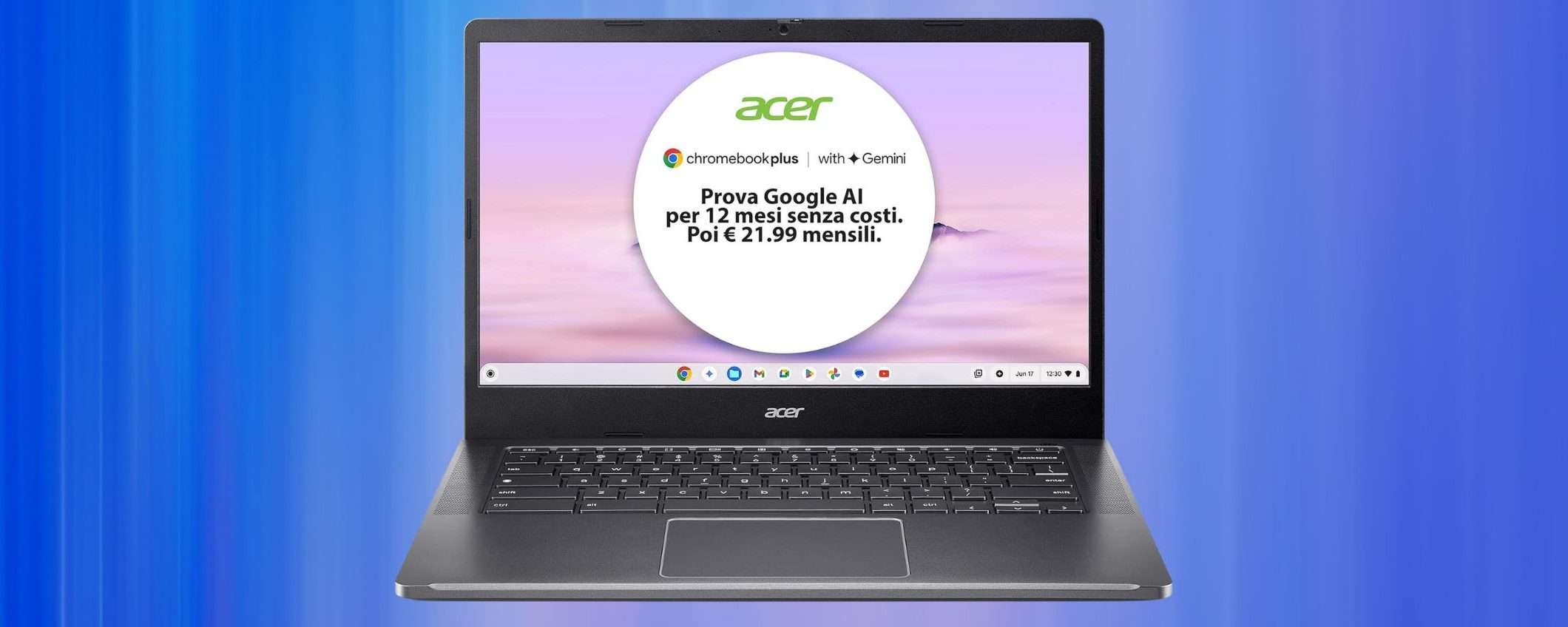 Chromebook Acer con Google AI in offerta per il Back to School Amazon