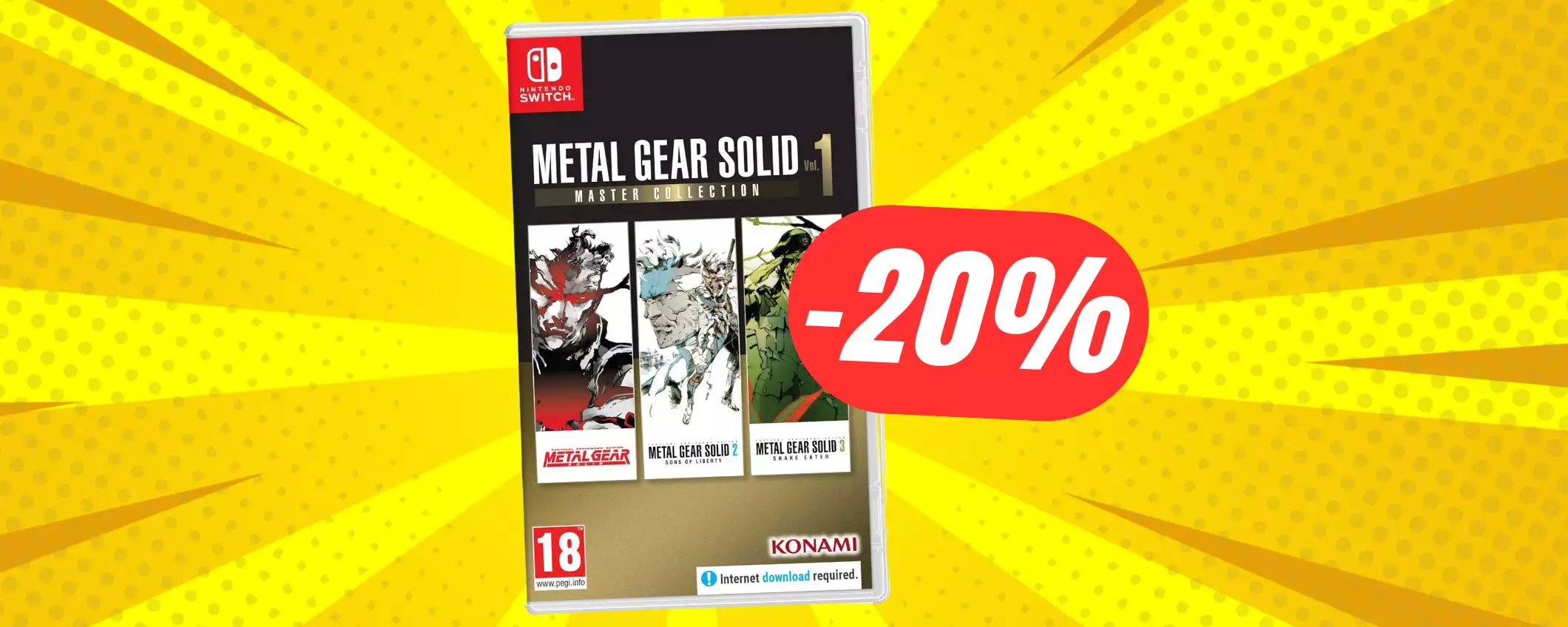 7 Metal Gear Solid a soli 39€? OFFERTONA per Nintendo Switch!