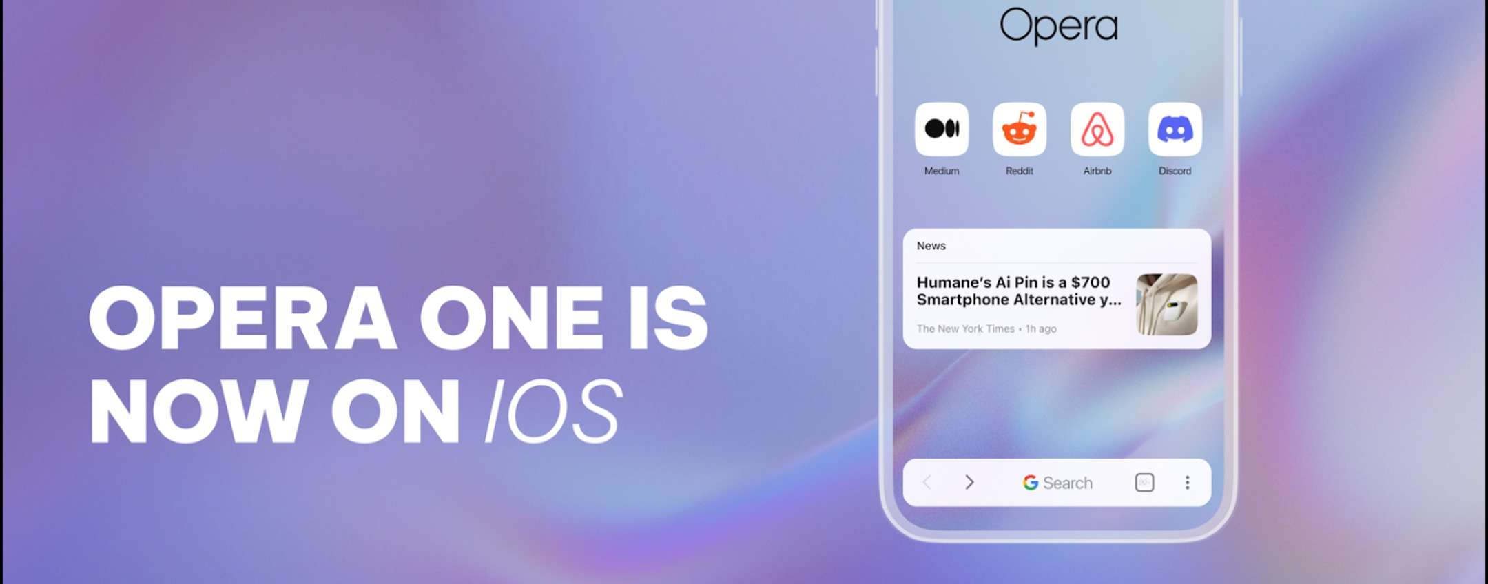 Opera One arriva su iOS con l’assistente IA Aria