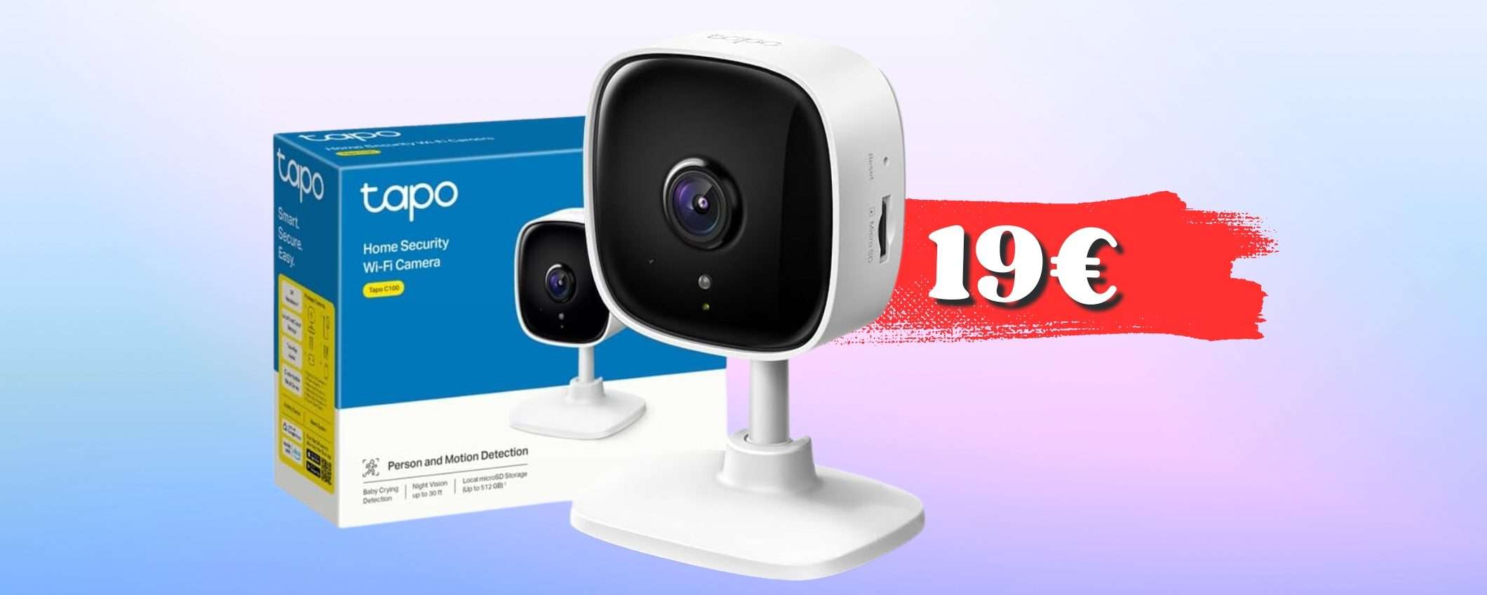 Telecamera WiFi: la tua sicurezza costa SOLO 19€ con obiettivo 1080P