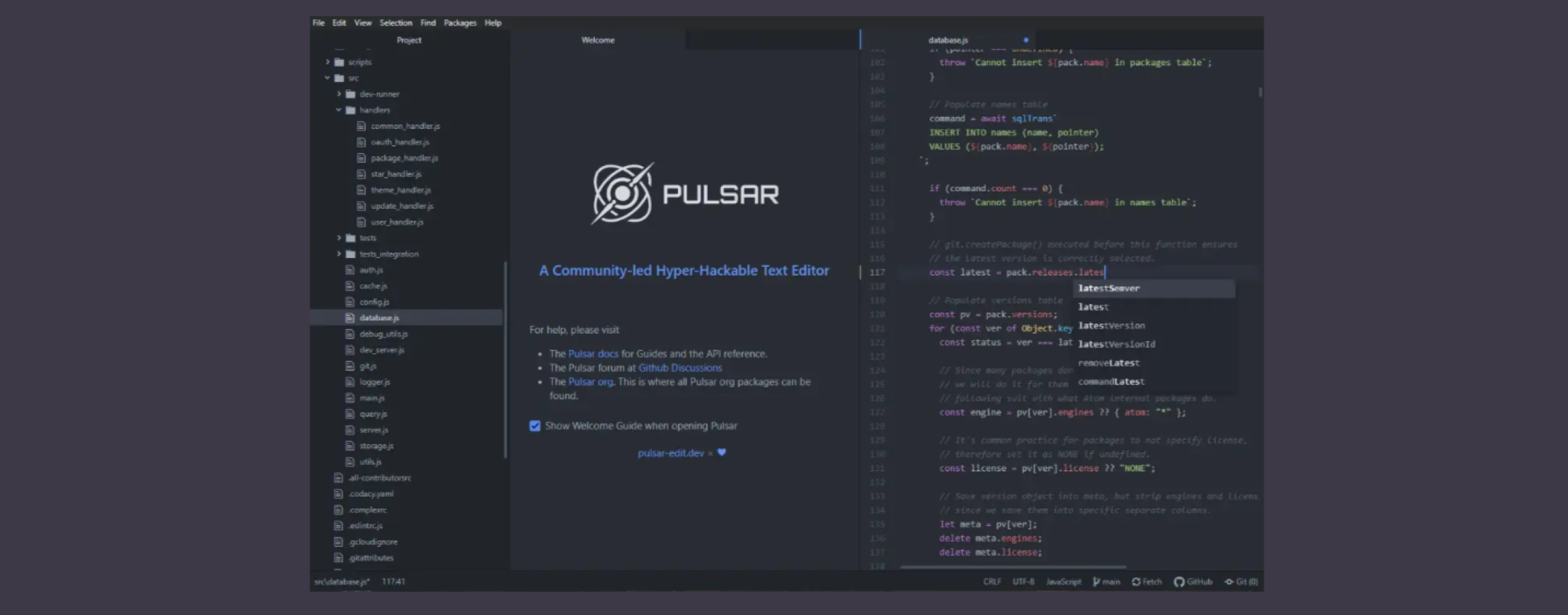 Pulsar 1.120 rilasciato con gestione avanzata del codice