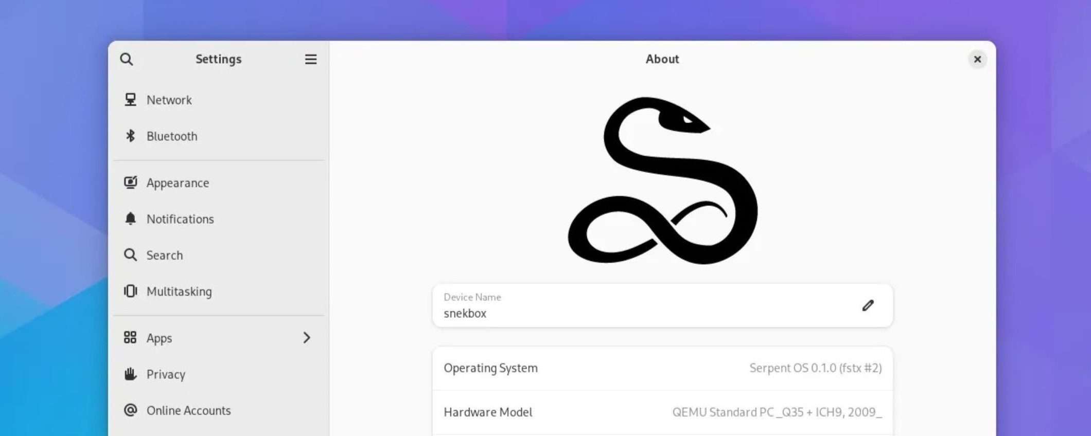 Serpent OS: ufficiale distribuzione con ambiente desktop GNOME