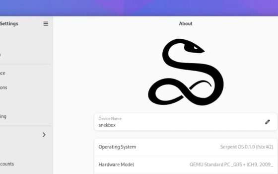 Serpent OS: ufficiale distribuzione con ambiente desktop GNOME