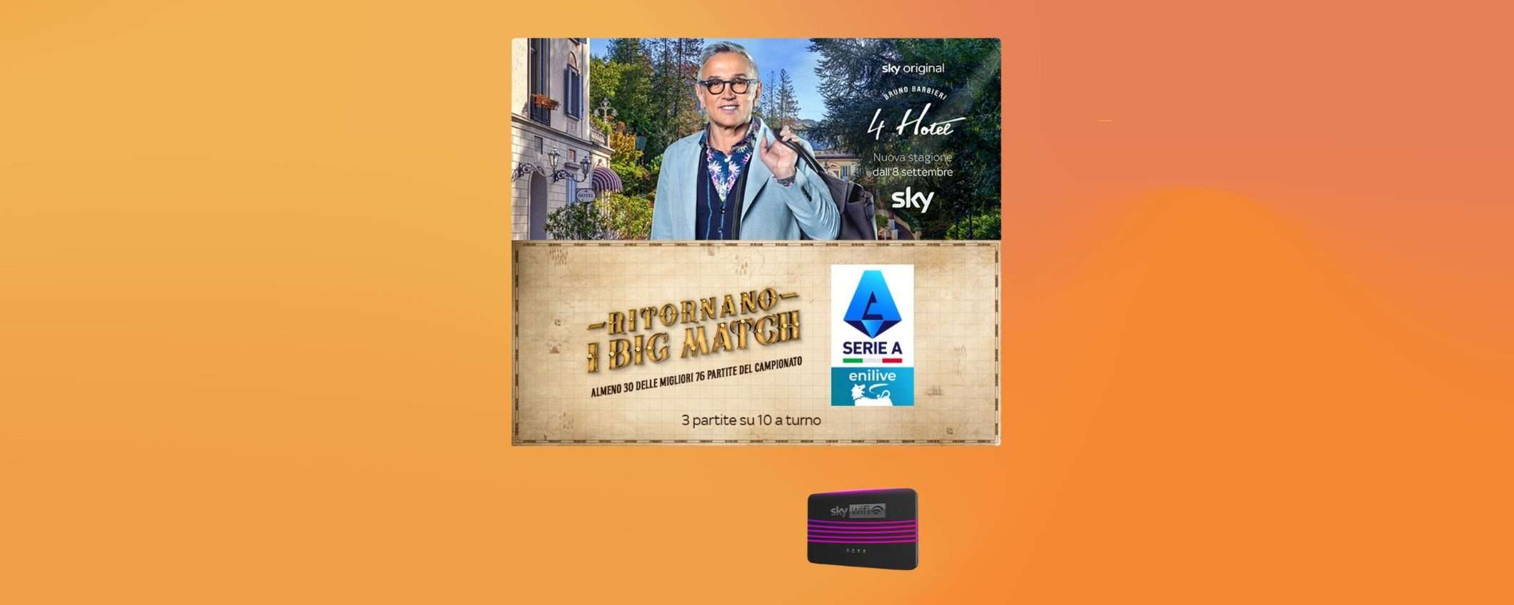 Sky WiFi + Sky TV + Sky Calcio: la nuova offerta a 35,80€ al mese è SUPER