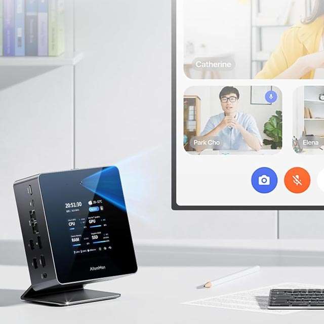 AtomMan X7 Ti: il Mini PC integra una webcam con microfono