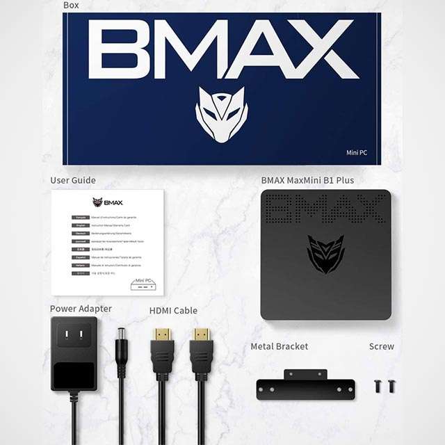 BMAX MaxMini B1 Pro: il contenuto della confezione del Mini PC