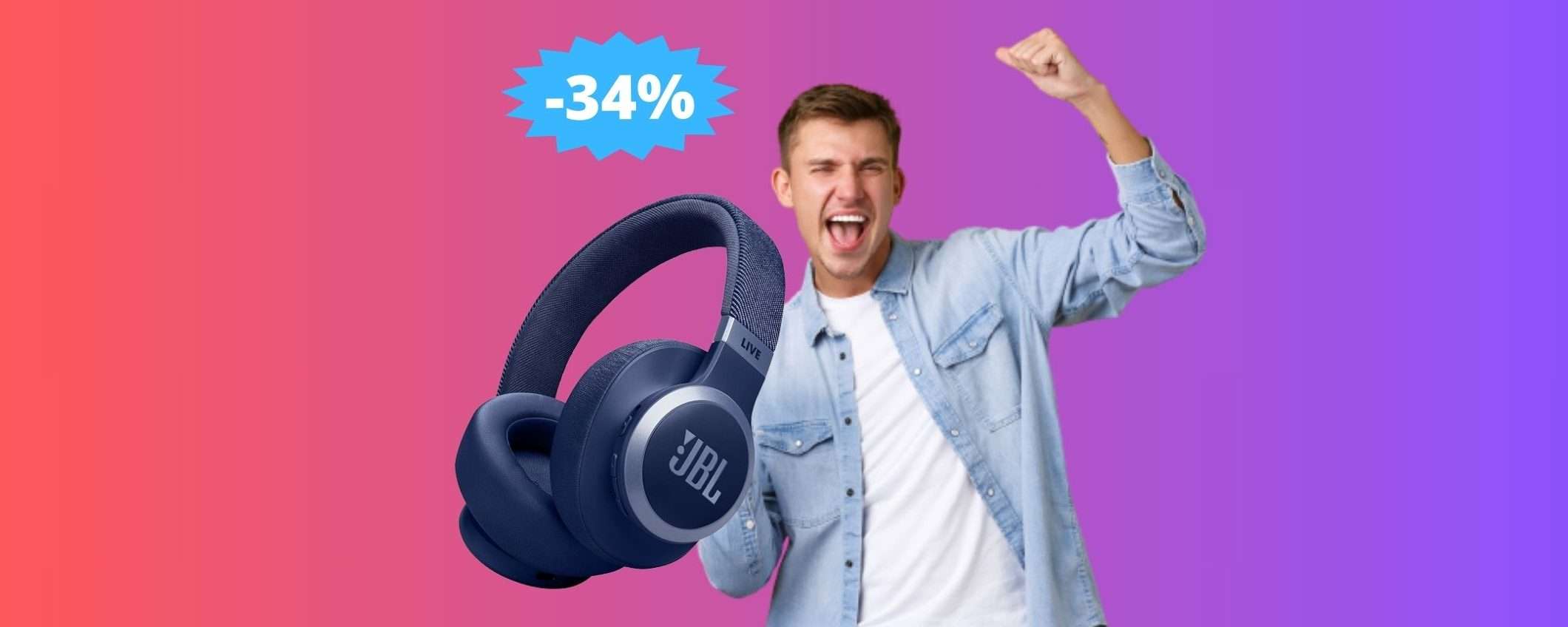 Cuffie JBL Live 770NC: sconto EPICO del 34% su Amazon