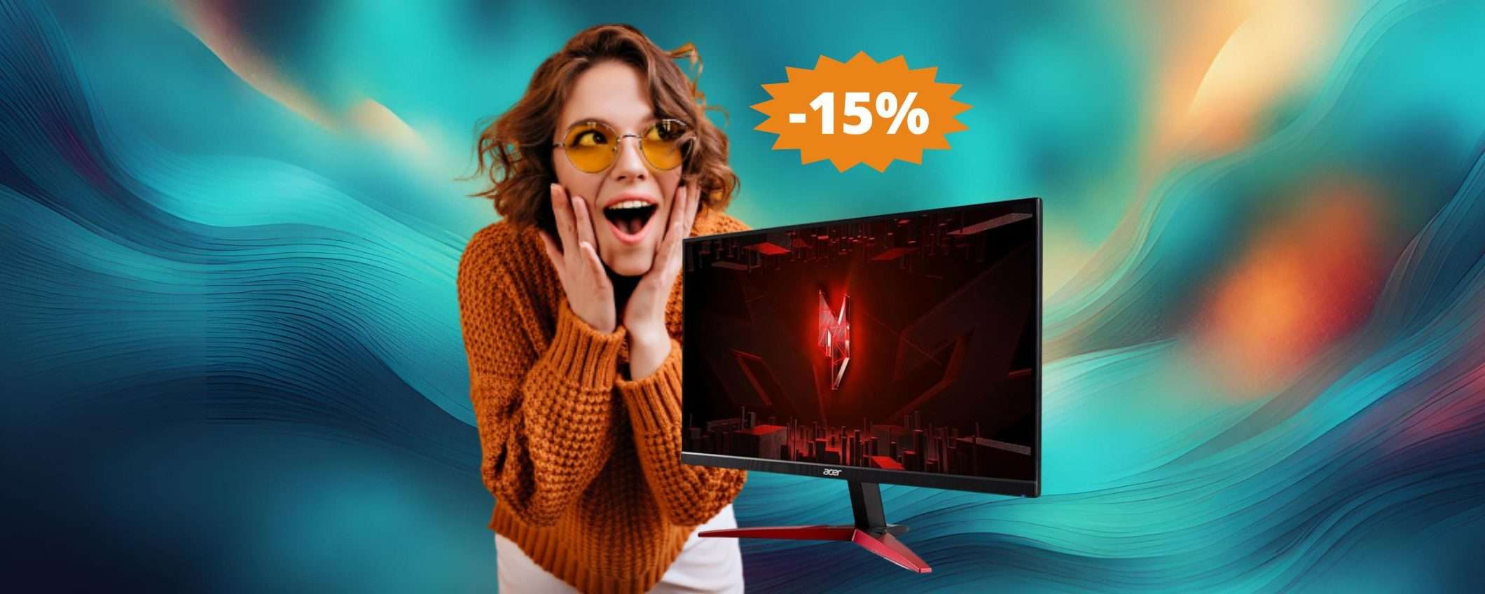 Monitor Acer Nitro da 24 pollici: sconto a tempo LIMITATO (-15%)