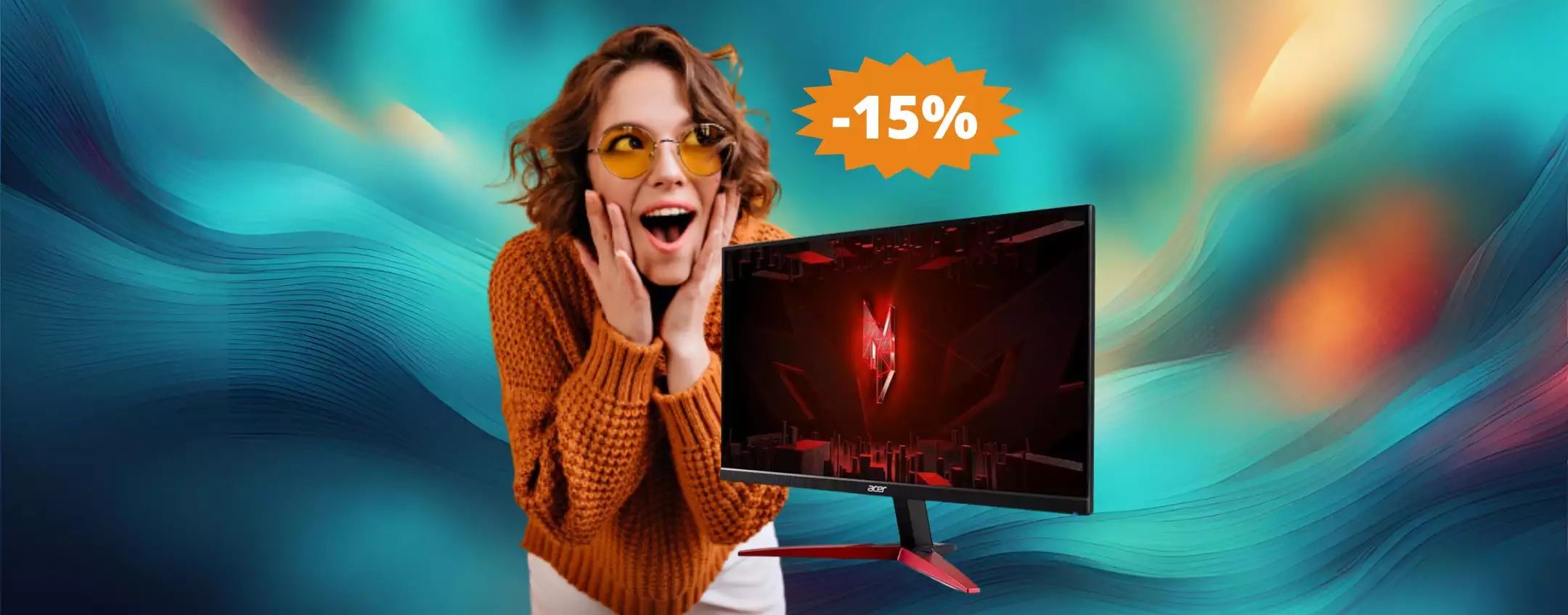 Monitor Acer Nitro da 24 pollici: sconto a tempo LIMITATO (-15%)