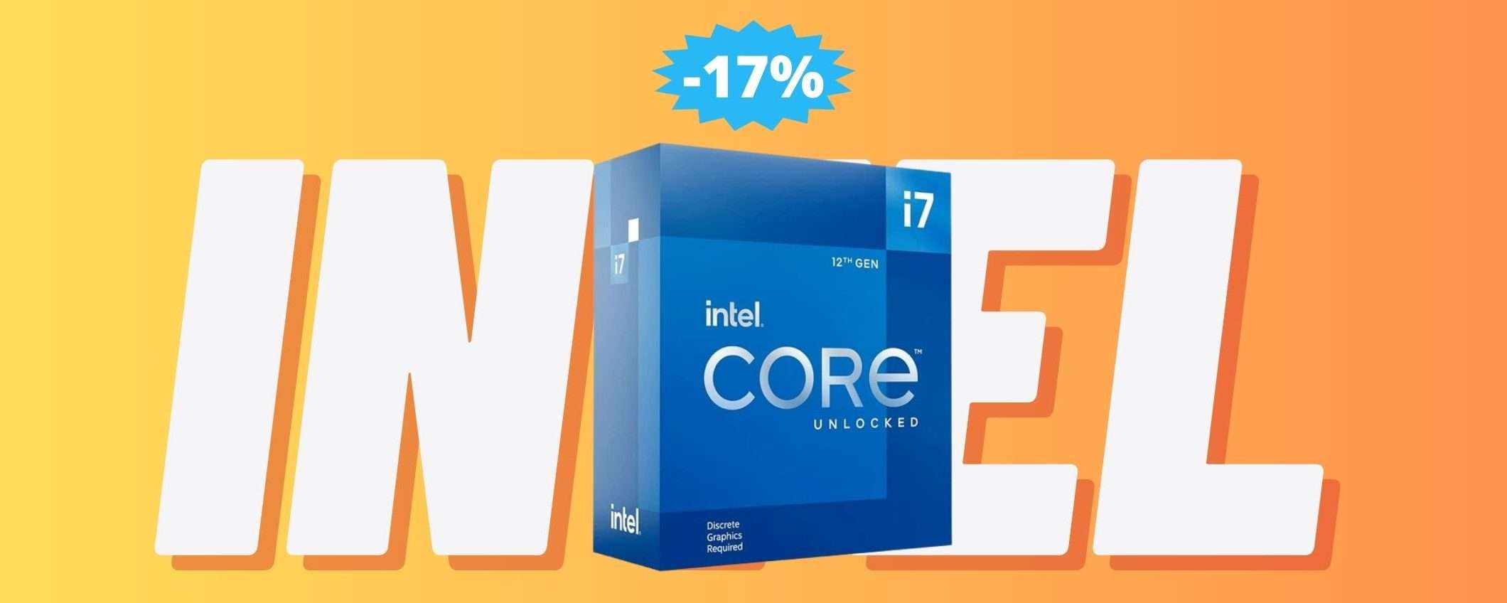 Processore Intel Core i7-12700KF: sconto ESCLUSIVO su Amazon