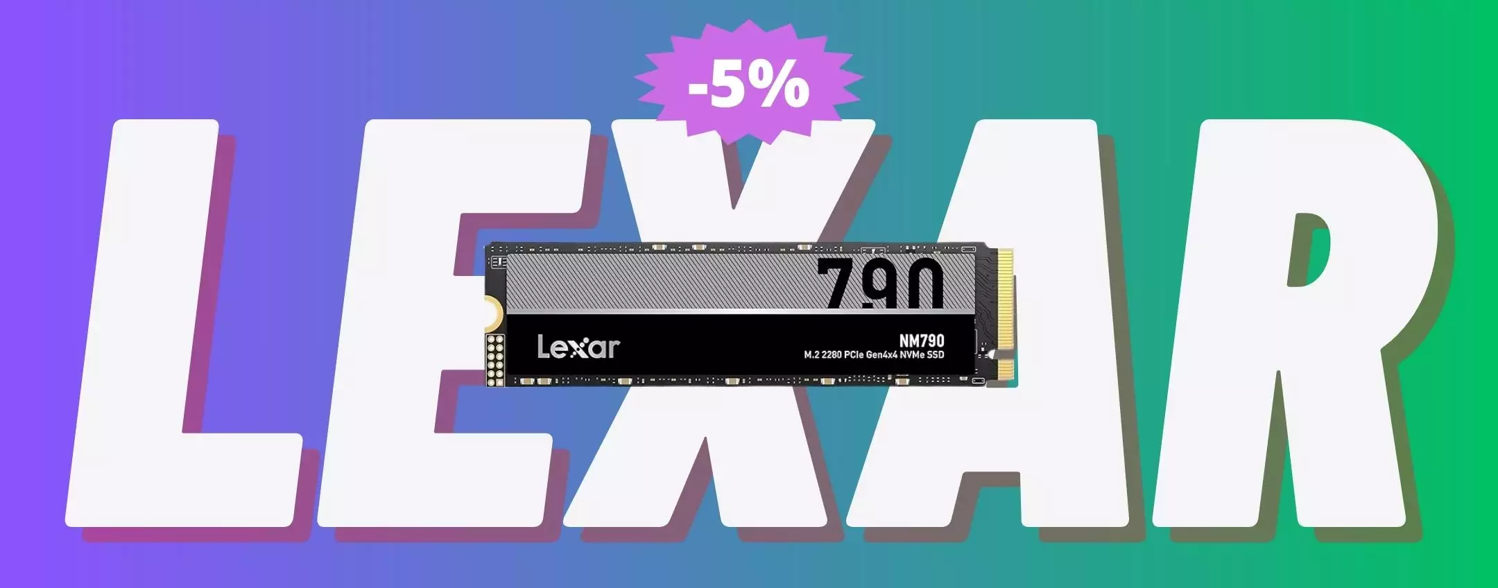 SSD interno Lexar NM790 da 1TB: l’OCCASIONE che stavi cercando