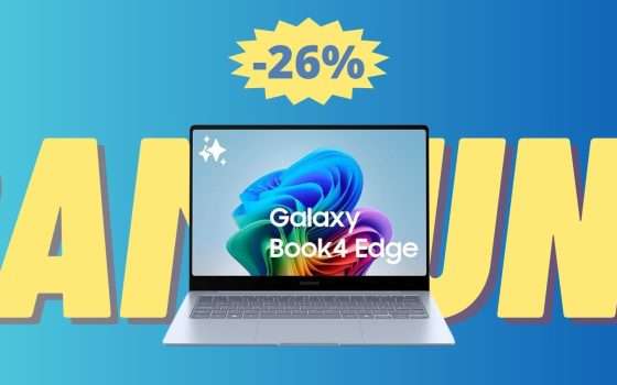 Samsung Galaxy Book4 Edge: sconto FOLLE di oltre 440 euro