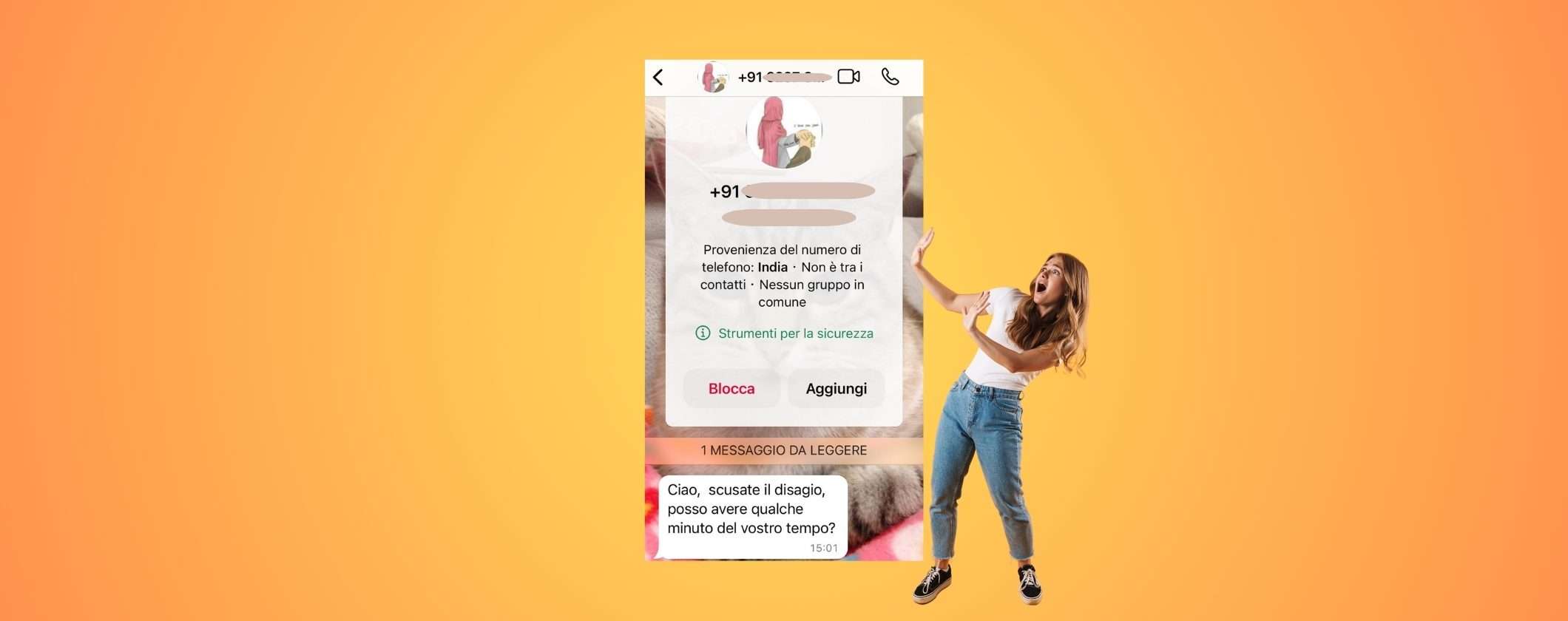 Cosa fare se su WhatsApp ti arriva un messaggio dall'India