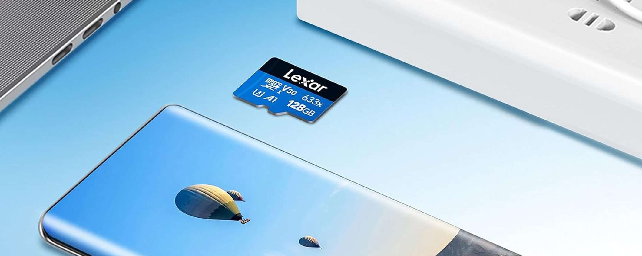 Lexar, microSD 128 GB (100 MB/s) e adattatore: SUPER SCONTO