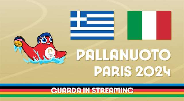 Olimpiadi: guarda in streaming Grecia-Italia, pallanuoto maschile