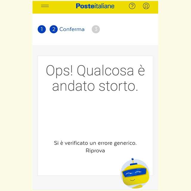 Problemi per l'applicazione mobile di Poste Italiane