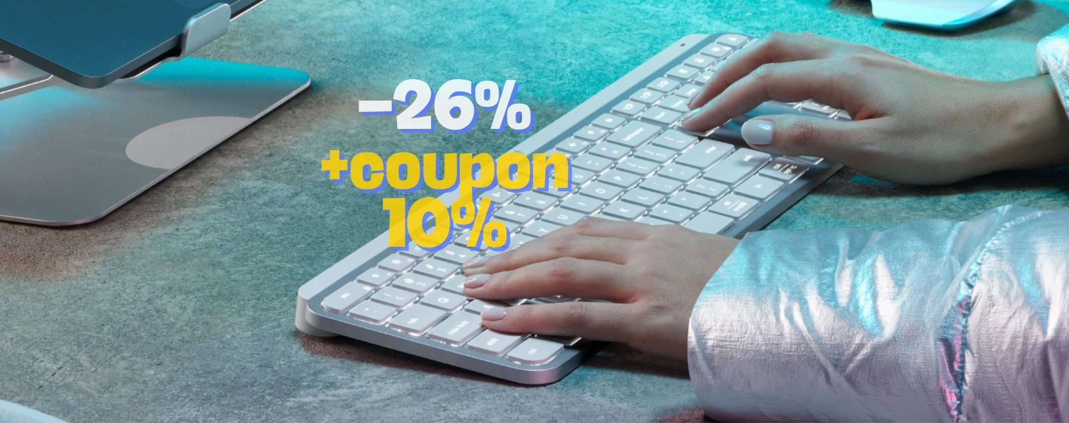 Tastiera Logitech MX Keys: jackpot a -26% + Coupon 10%