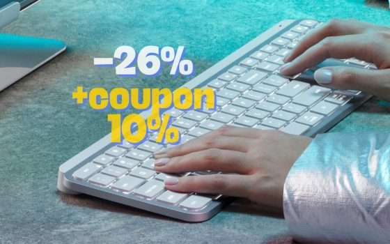 Tastiera Logitech MX Keys: jackpot a -26% + Coupon 10%