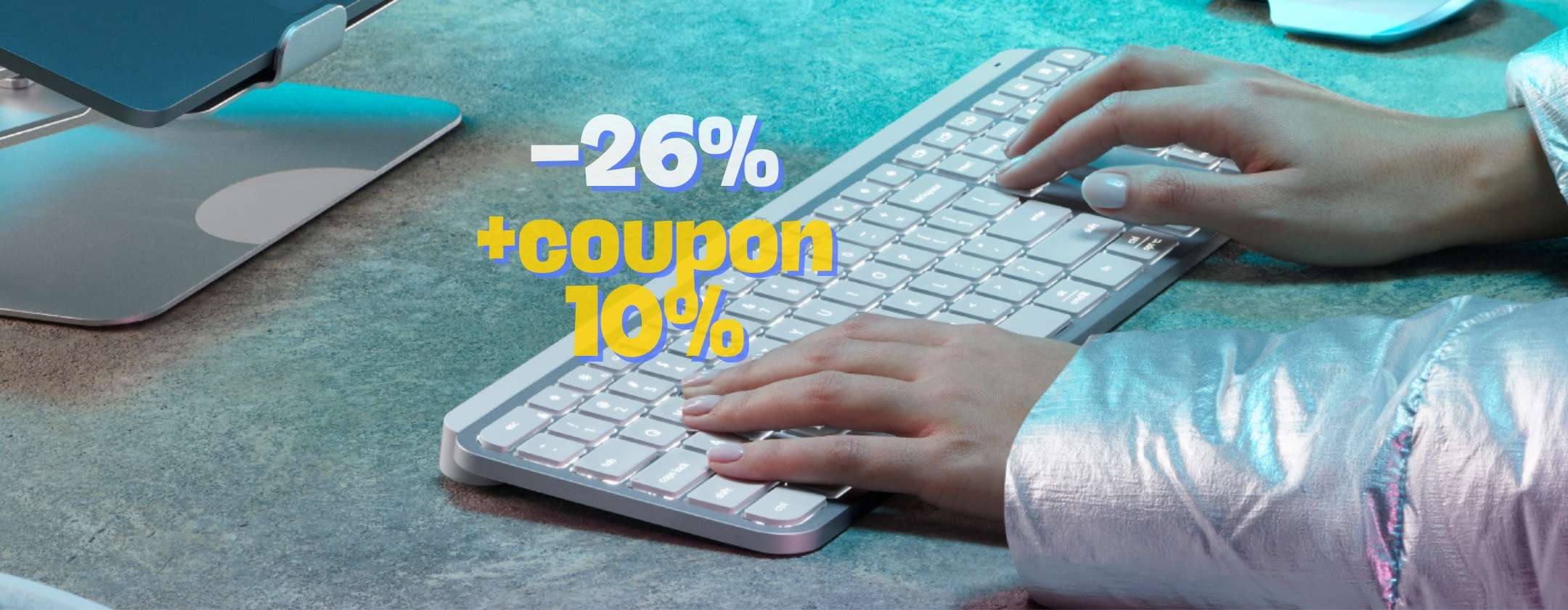 Tastiera Logitech MX Keys: jackpot a -26% + Coupon 10%