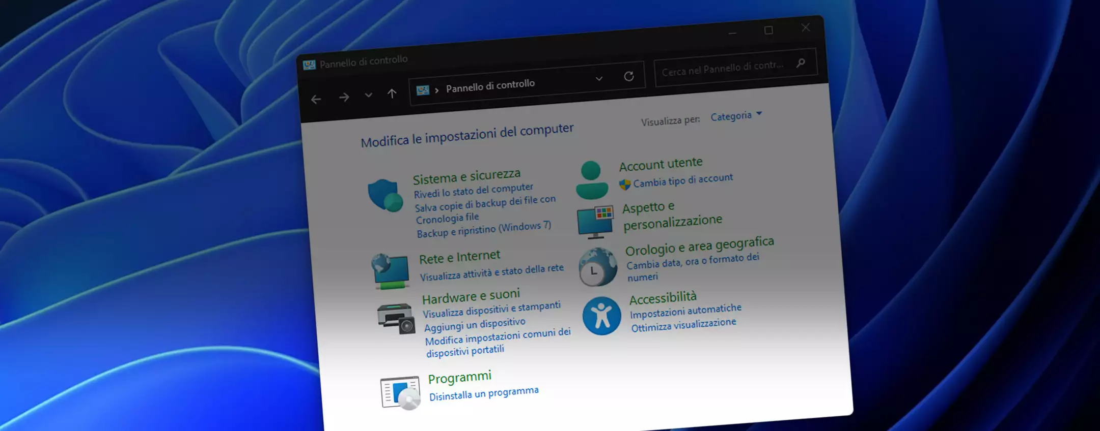 Windows: nessun addio al Pannello di controllo