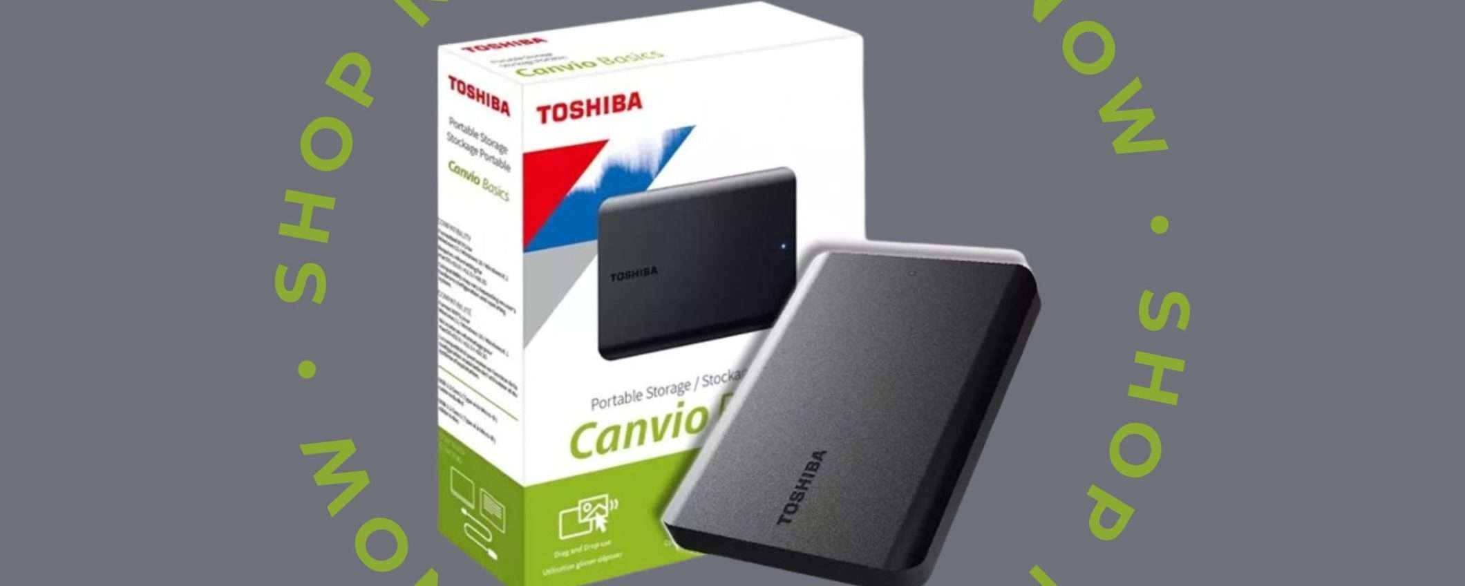 Hard disk Toshiba Canvio Basics da 4TB all'incredibile prezzo di 96€ su eBay