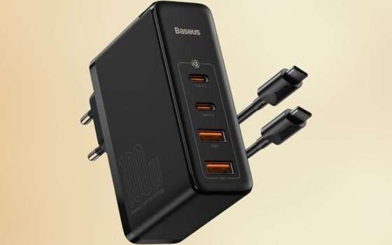 Caricatore USB-C 100W 4-in-1: maxi sconto Amazon con coupon (-35%)