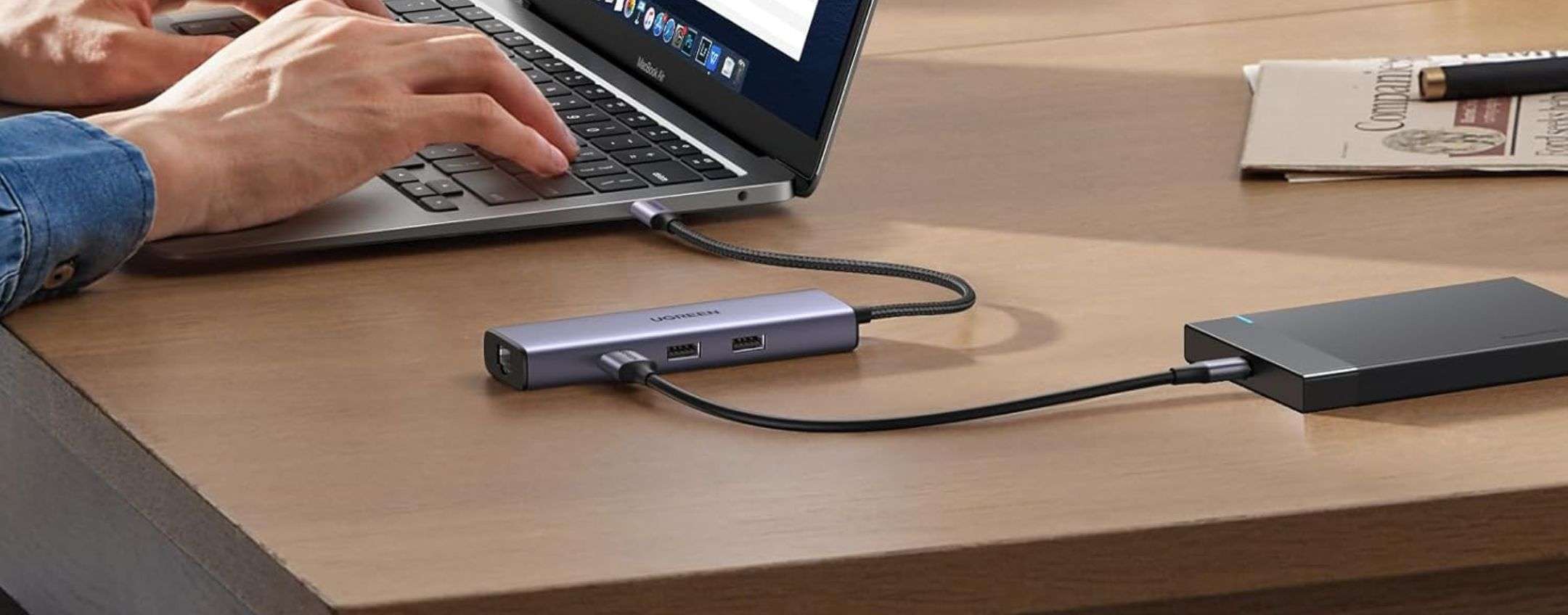 Hub USB-C 6-in-1 in sconto su Amazon: tuo a meno di 30€