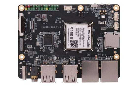 Milk-V DuoModule 01 consente di selezionare i core ARM o RISC-V all'avvio