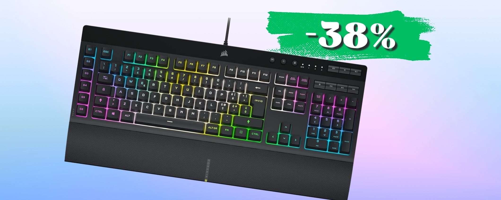 Corsair K55 RGB PRO XT è la tastiera da gaming DEFINITIVA a prezzo MINI