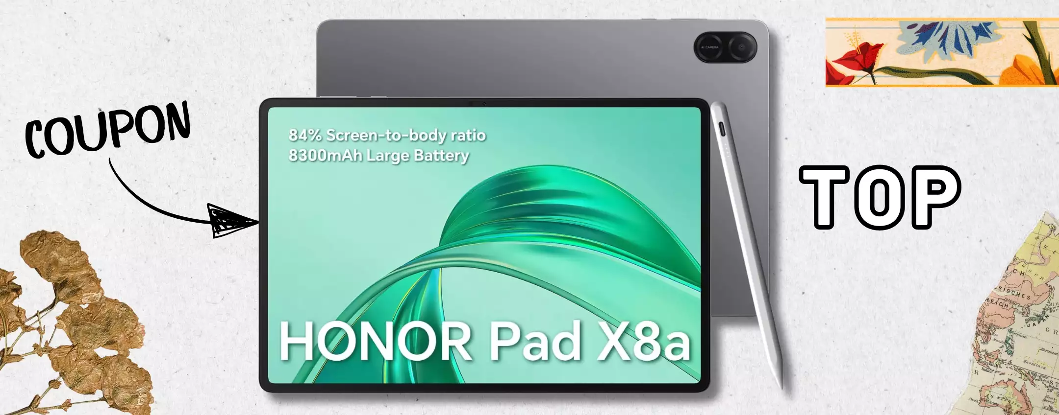 HONOR Pad X8a, tablet 4/128GB con Android 14 e display 11″ a prezzo wow