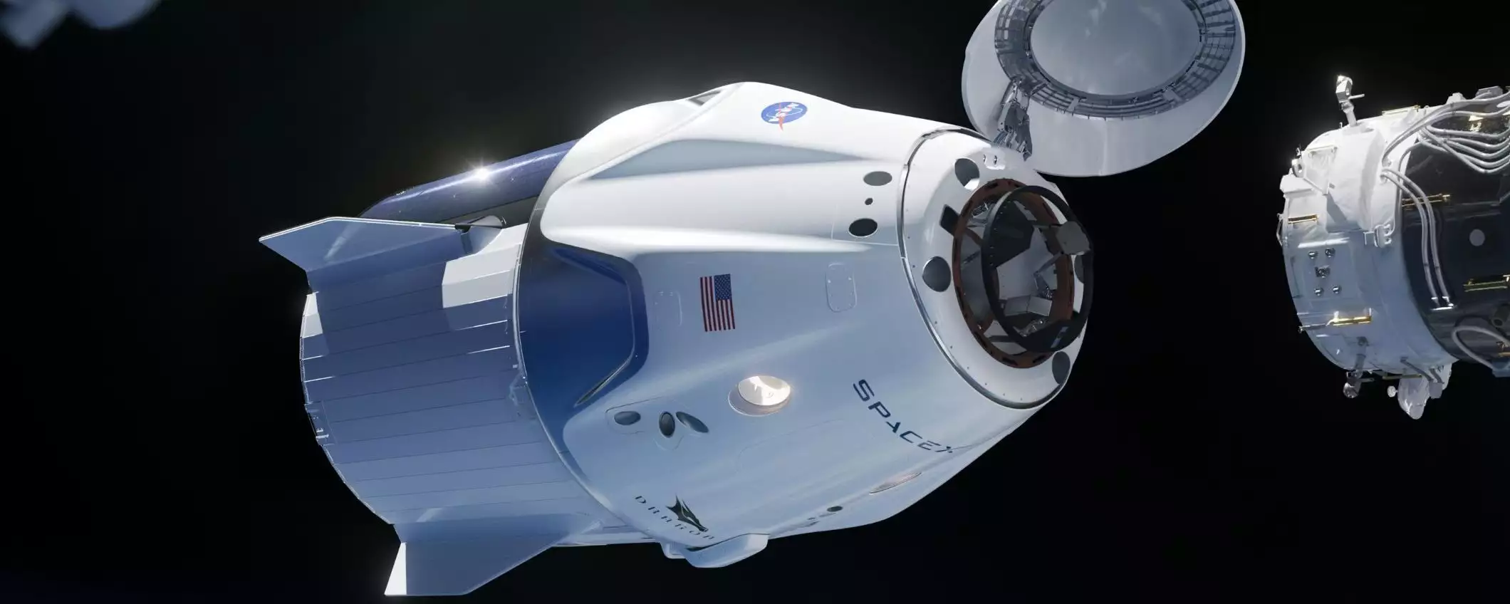 Astronauti della NASA bloccati accolgono la capsula di SpaceX